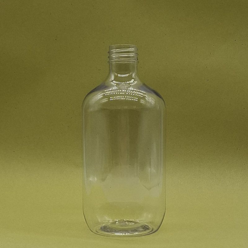Clear Plastic Boston Bottle - 500ml