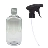 500ml Clear Plastic Boston Bottle with Spray Cap 28mm
