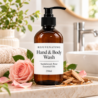 White Label Sandalwood & Rose Hand & Body Wash 250ml