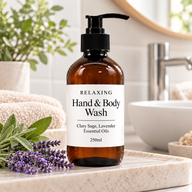 White Label Clary Sage & Lavender Hand & Body Wash 250ml