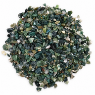 Moss Agate Gemstone Chips Bulk - 1KG
