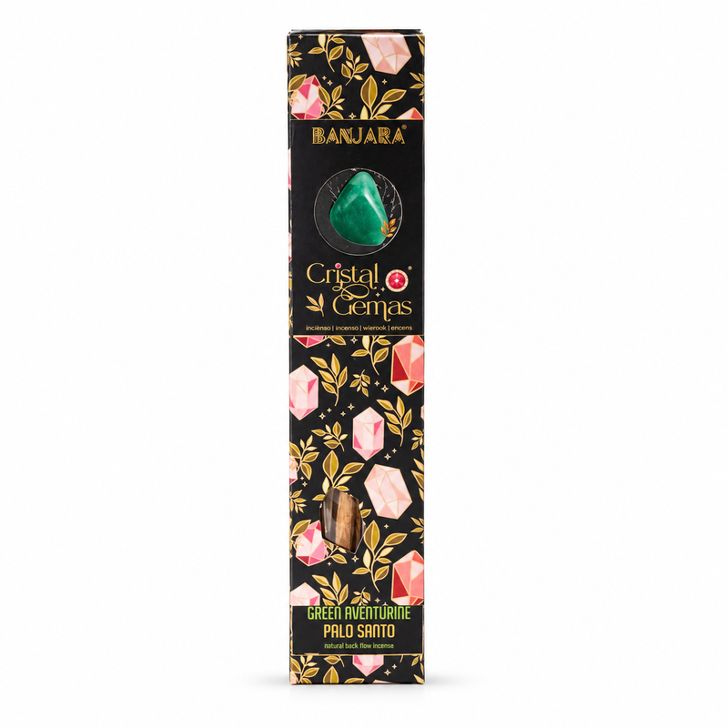 Banjara Cristal Gemas - Green Aventurine Palo Santo