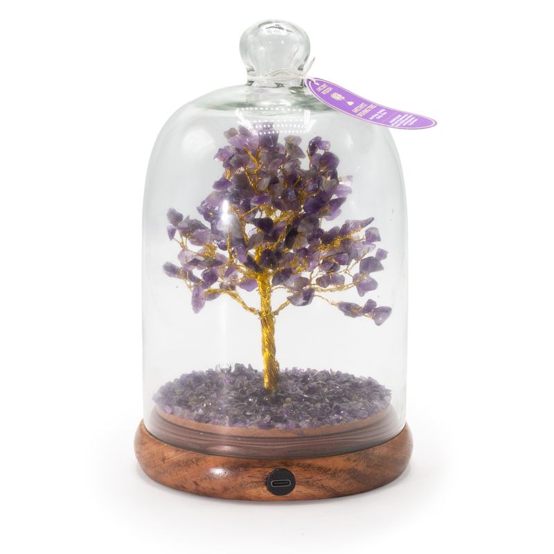 Gemstone Dome Garden - Amythist & LED lights - 200 chipstones