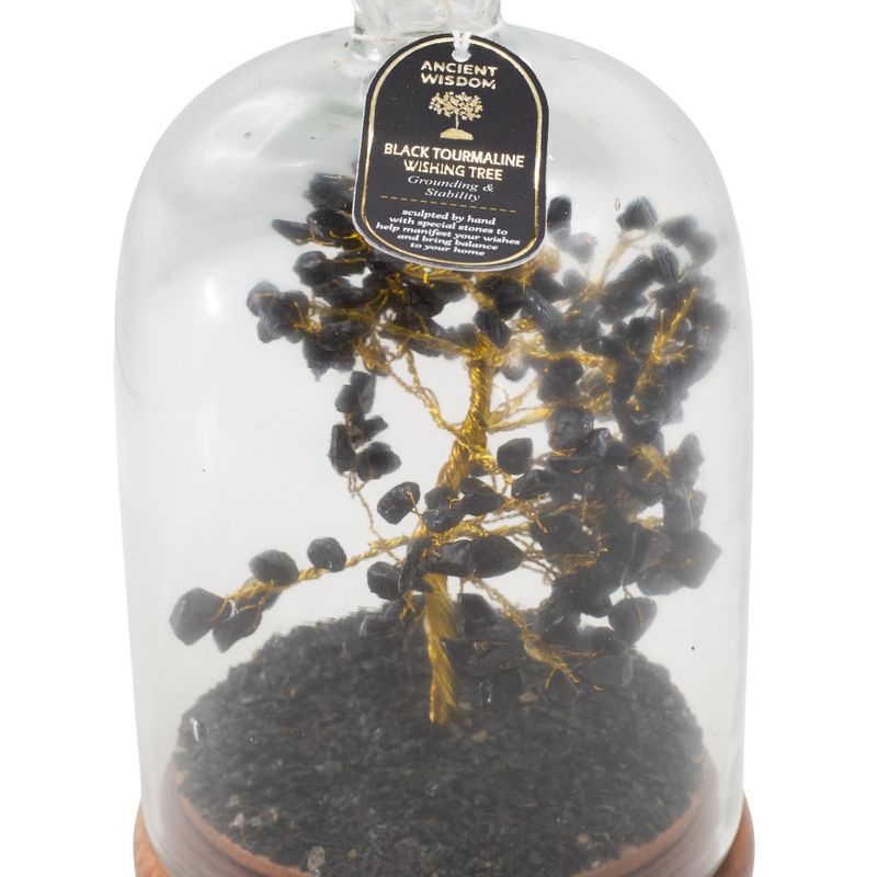 Gemstone Dome Garden - Black Tourmaline & LED lights - 200 chipstones