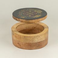 Round Enamelled Box  - Compass of Life