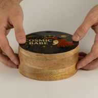 Round Enamelled Box  - Cosmic Babe