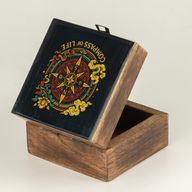 Small Enamelled Box -  Compass of Life