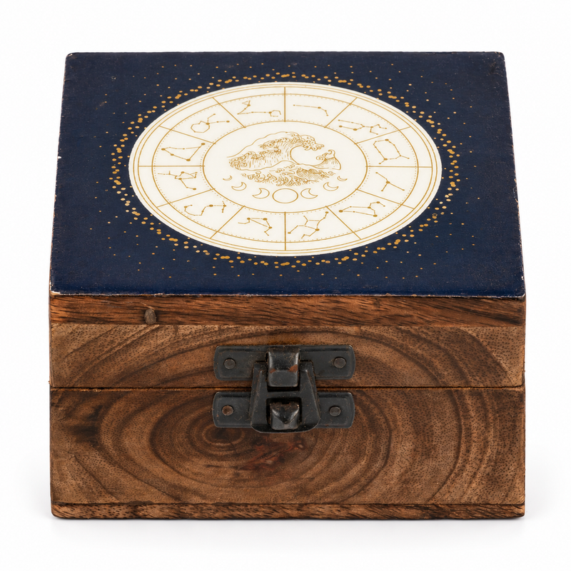 Small Enamelled Box -  Aquarius