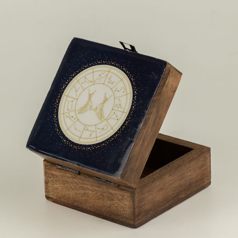 Small Enamelled Box -  Gemini