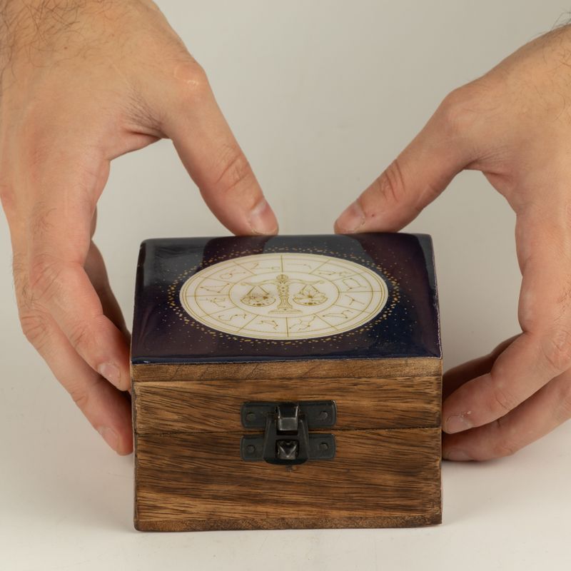Small Enamelled Box -  Libra