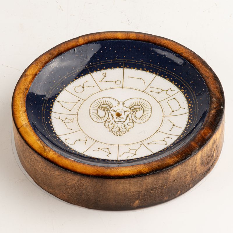 Stars Sign Mini Bowl & Incense Stick Holder - Aries