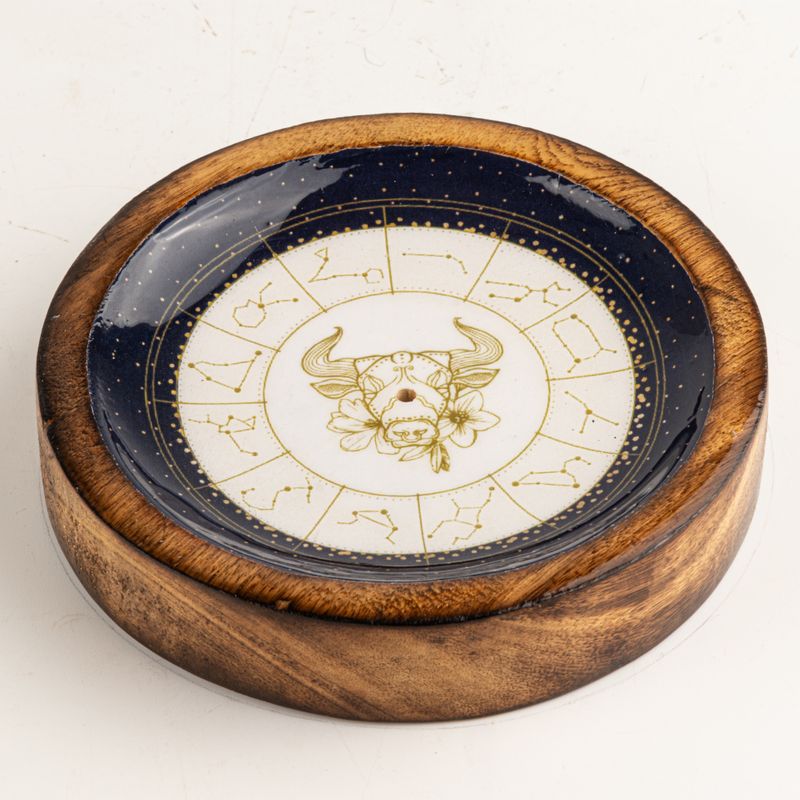 Stars Sign Mini Bowl & Incense Stick Holder - Taurus