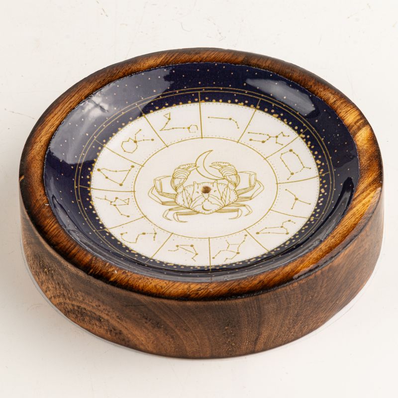 Stars Sign Mini Bowl & Incense Stick Holder - Cancer