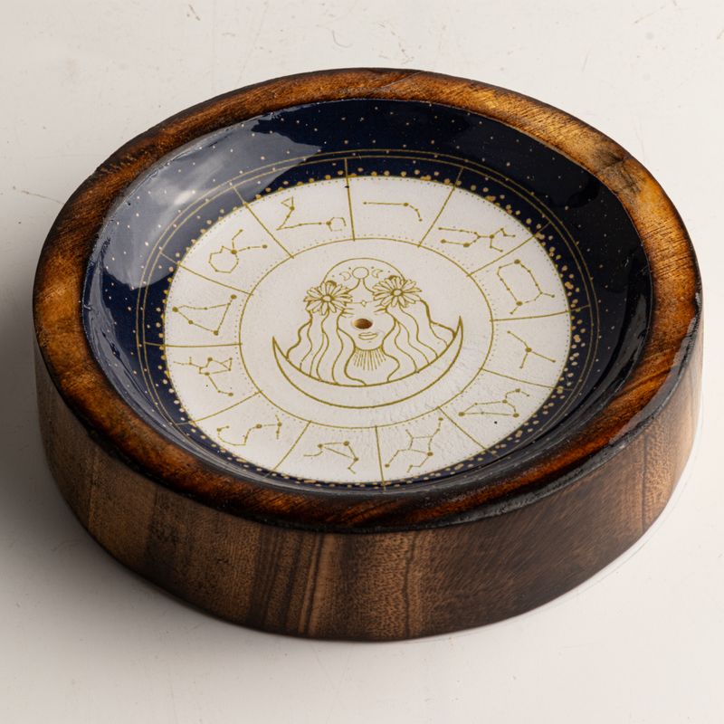 Stars Sign Mini Bowl & Incense Stick Holder - Virgo