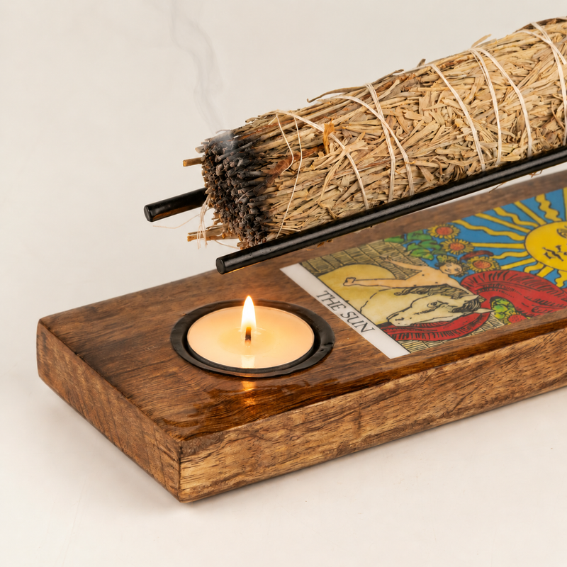 Large Sage Stick Heater Enamelled - The Sun