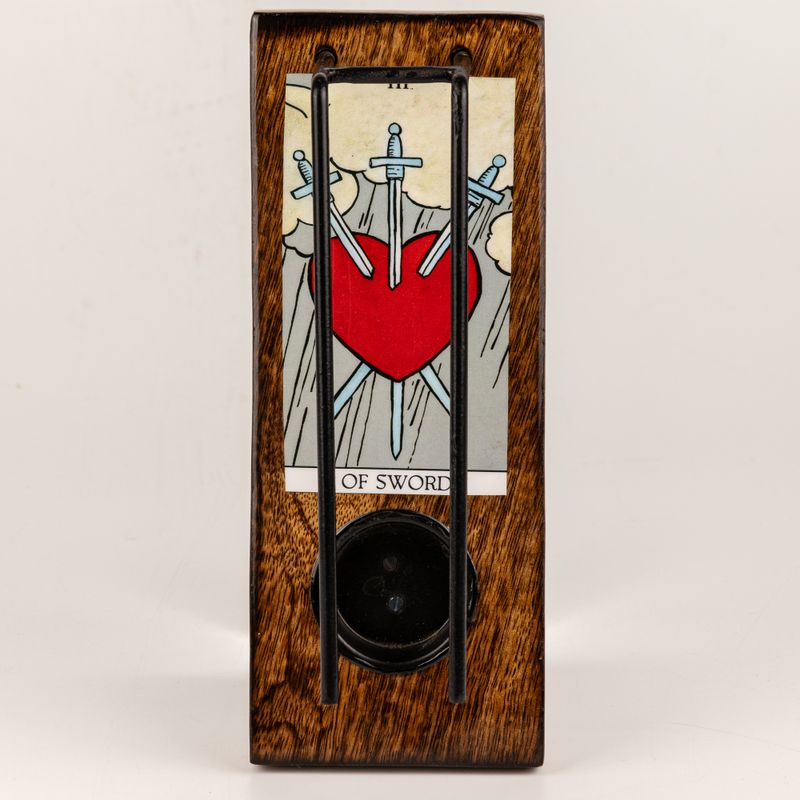 Large Sage Stick Heater Enamelled - 3 of Swords