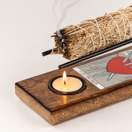 Large Sage Stick Heater Enamelled - 3 of Swords
