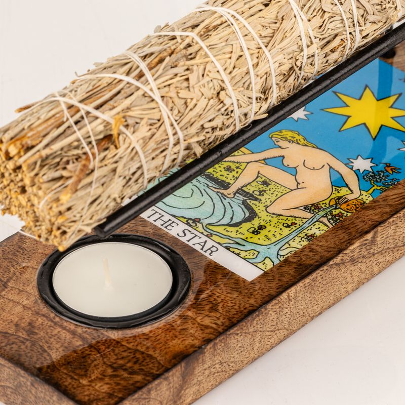 Large Sage Stick Heater Enamelled - The Star