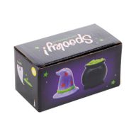 Spooky Witches Hat & Cauldron Ceramic Salt & Pepper Set