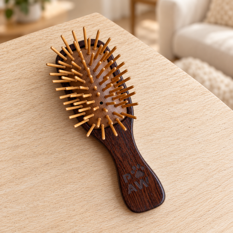 PAW Grooming Tools - Mini Brush & Massage - Bamboo Pins