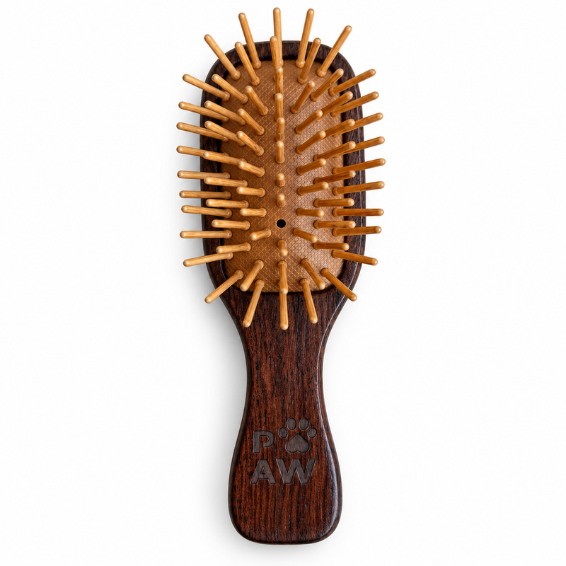 PAW Grooming Tools - Mini Brush & Massage - Bamboo Pins