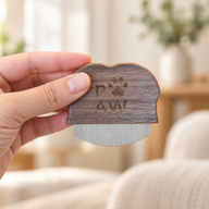 PAW Grooming Tools - Mini Flea Check & Delcate Area Comb - Walnut