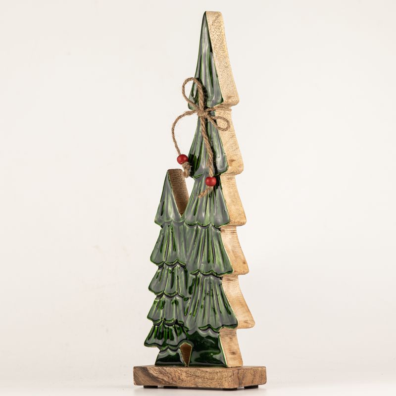 Lost in the Forest - Medium - Twin Enamelled Trees - (34x11x2.5cm)