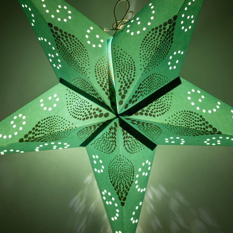 Star Lamp - Green Festival - Five Point - 60cm