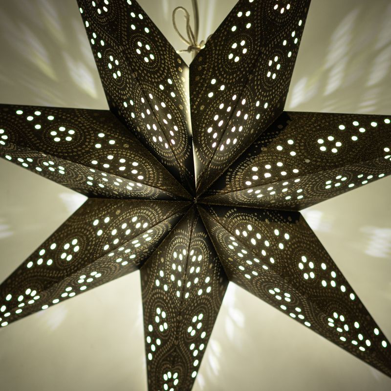 Star Lamp - Black Northern Lights Seven Point - 60cm