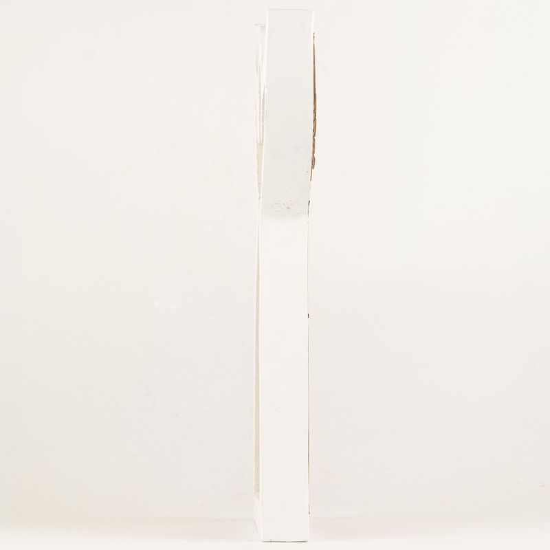Mango Wood Angel - Whitewash with Iron Decor Cut Out - 39cm