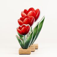 Wooden House Plants - Medium Tulip