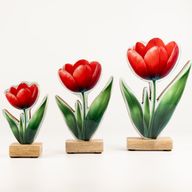 Wooden House Plants - Large Tulip