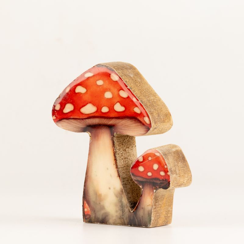 Wooden House Plants - Mini Redcap Mushroom