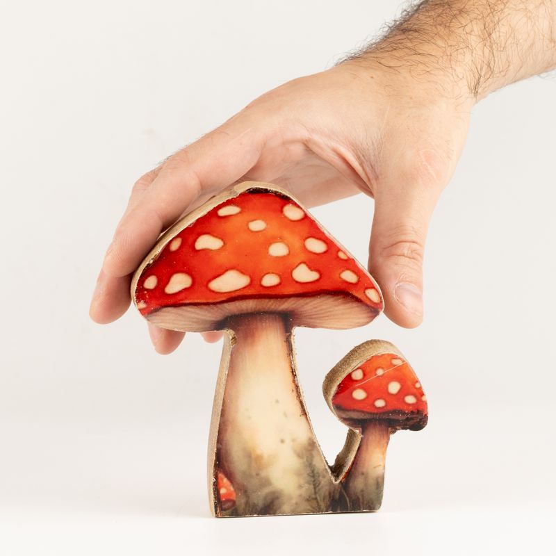 Wooden House Plants - Mini Redcap Mushroom