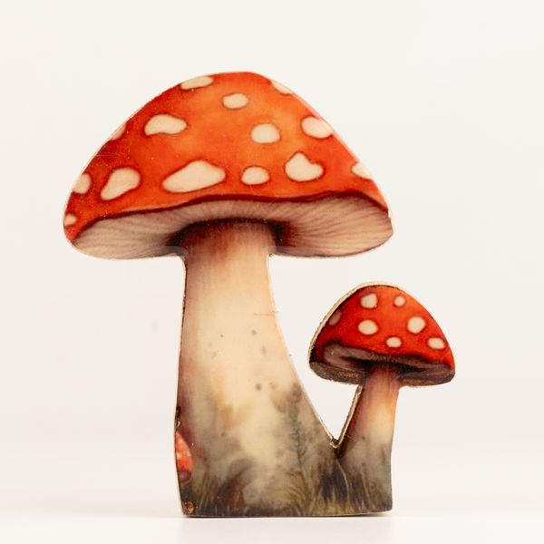 Wooden House Plants - Medium Redcap Mushroom