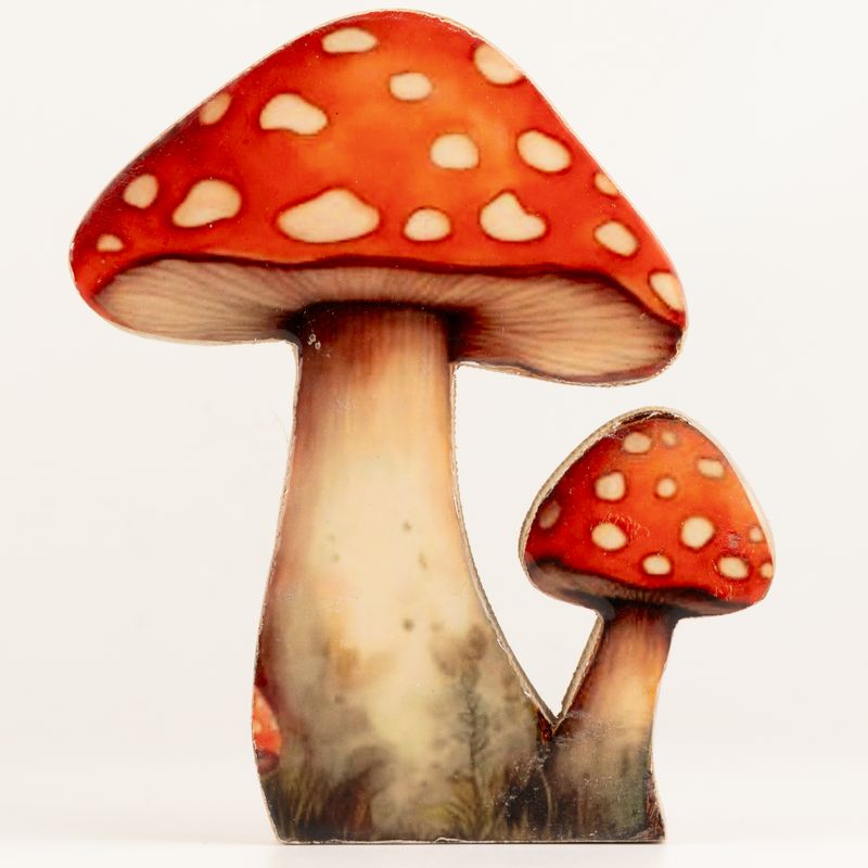 Wooden House Plants - Large Redcap Mushroom