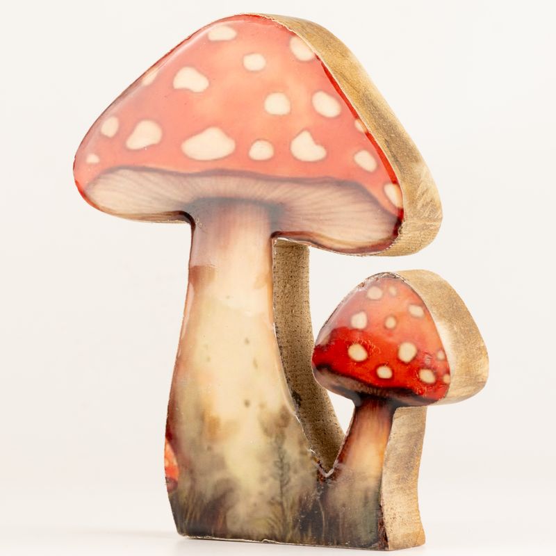 Wooden House Plants - Large Redcap Mushroom