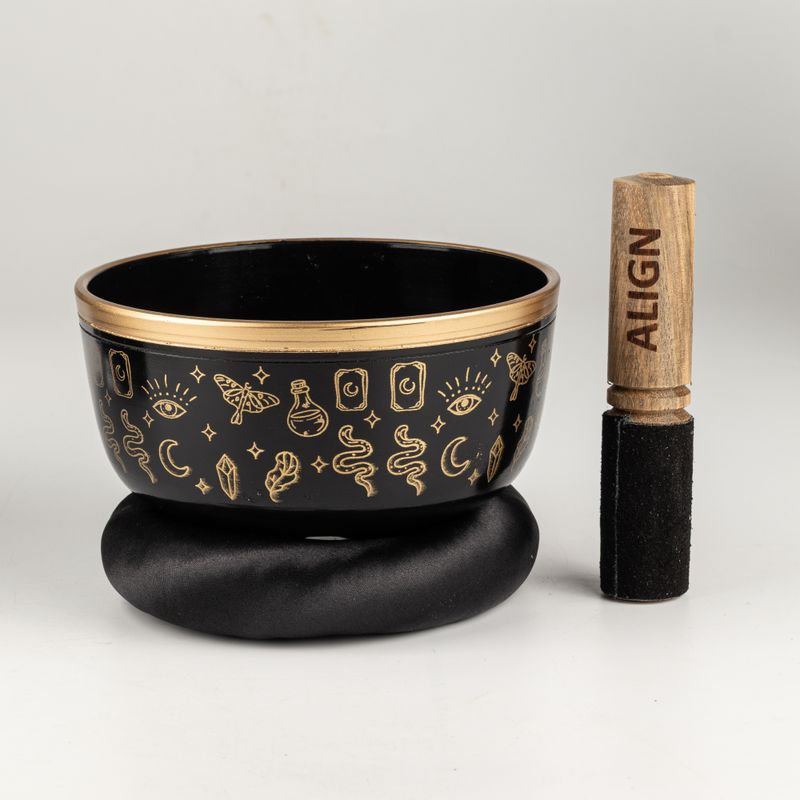 ALIGN - Black Singing Bowl Set - 15x7.5cm