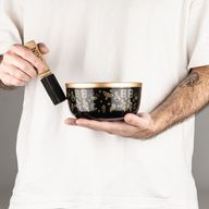ALIGN - Black Singing Bowl Set - 15x7.5cm