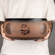 Huge Singing Bowl - Plum - 32x15cm - Design 2