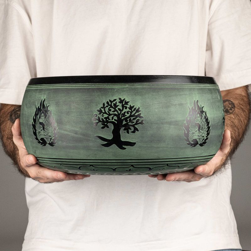 Huge Singing Bowl - Sage - 32x15cm - Design 3