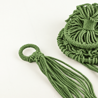 Macrame Pot Holder  - Green