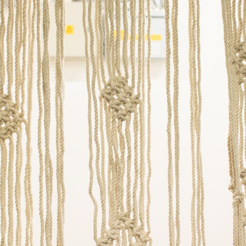 Macrame Curtain   - Natural