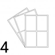 Brown Kraft - 4UP Round Corner A4 Laser Label 99.1 X 139 mm