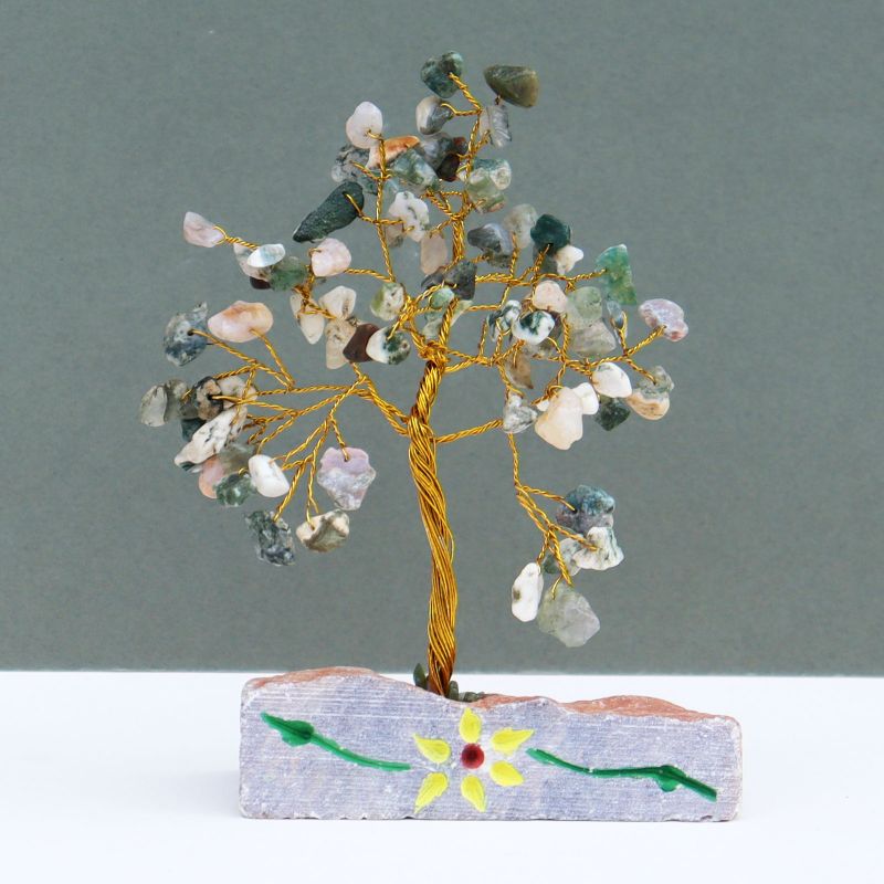 Agate Gemstone Tree - 80 Stones