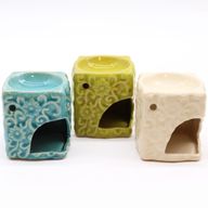 Classic Small Square Floral Oil Burners (assorted)