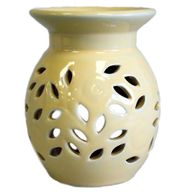 Floral Oil Burner - Yellow