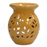 Floral Oil Burner - Yellow