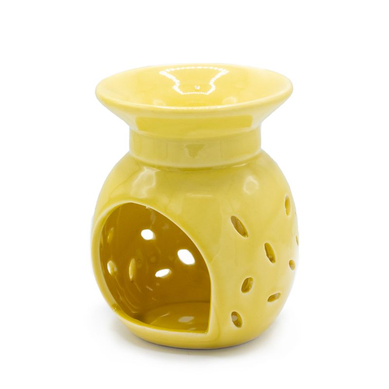 Floral Oil Burner - Yellow