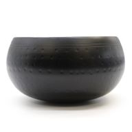 Lrg Black Beaten Bowl - 18cm
